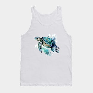 Watercolour Sea Turtle Tank Top